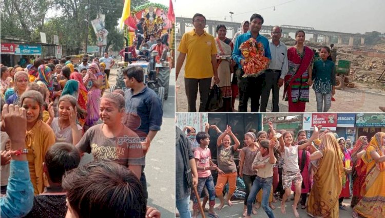 बांदा : नम आंखों से देवी भक्तों ने दुर्गा प्रतिमाओं का केन नदी में किया विसर्जन