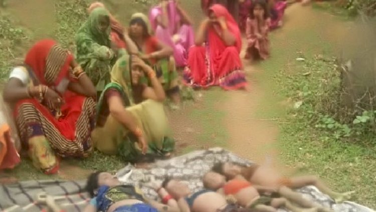 टीकमगढ़ : 16 घंटे बाद खेत के कुएं में मिले घर से लापता महिला और तीन बच्चों के शव