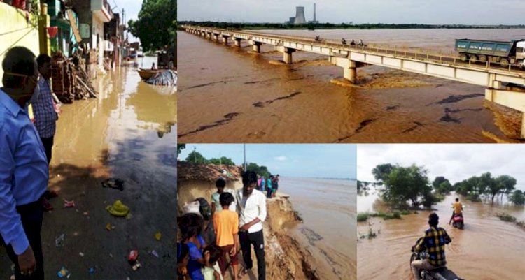 हमीरपुर में यमुना नदी लाल निशान से दो मीटर पार, शहर के अंदर घुसा बाढ़ का पानी, कई घर घिरे