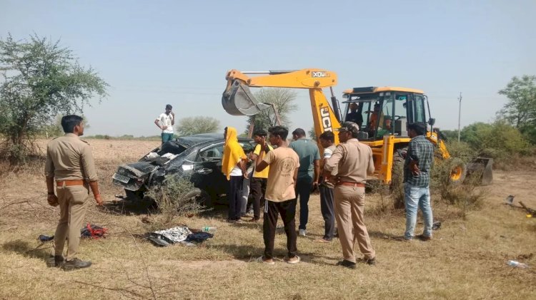 बांदा फतेहपुर मार्ग पर कार पलटी, महिला जज पति समेत घायल