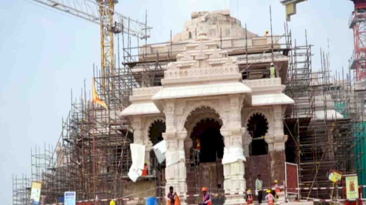 श्रीराम मंदिर : प्राण प्रतिष्ठा से पहले बन जायेगा परकोटे का द्वार, ट्रस्ट ने जारी की ताजा तस्वीरें