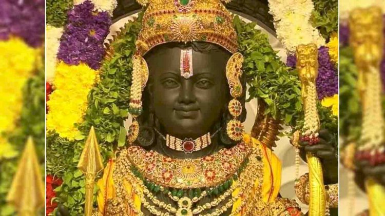 श्रीराम जन्मभूमि मंदिर में करोड़ों रूपये का आभूषण पहनी है रामलला की मूर्ति